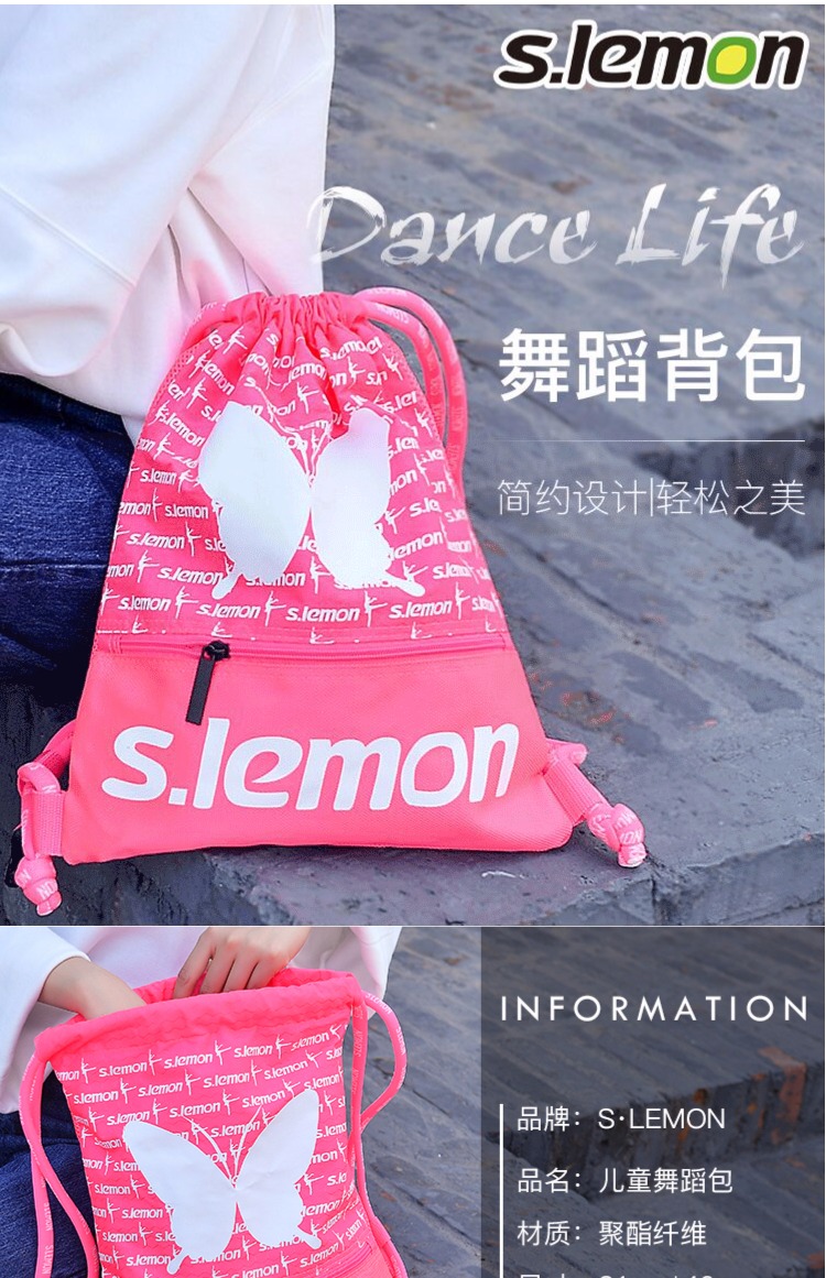 Túi khiêu vũ ba lô màu hồng tươi trẻ em người lớn cô gái bơi gói tập thể dục balo local brand
