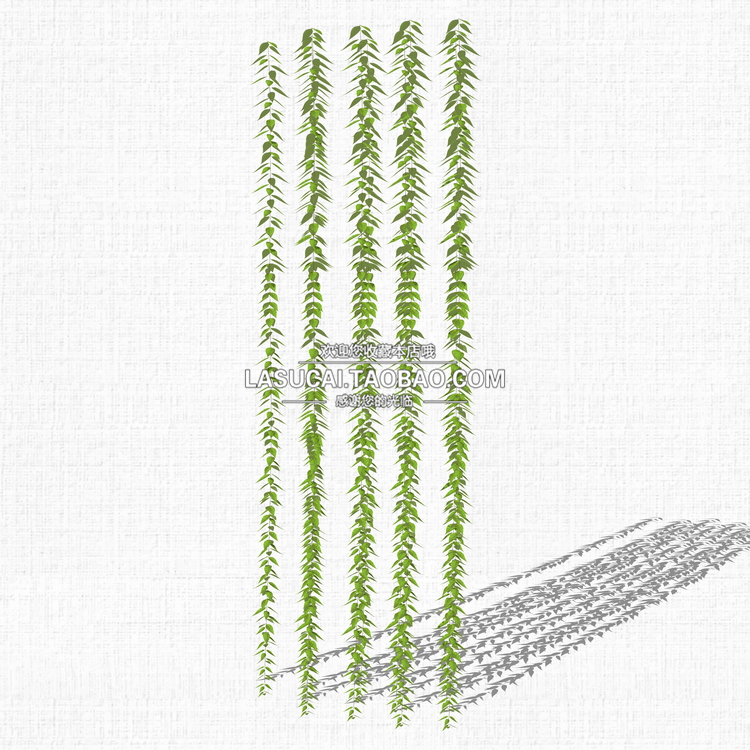 T212藤本绿植植物SU模型爬藤藤蔓攀爬植物垂吊绿墙sketchup组...-5