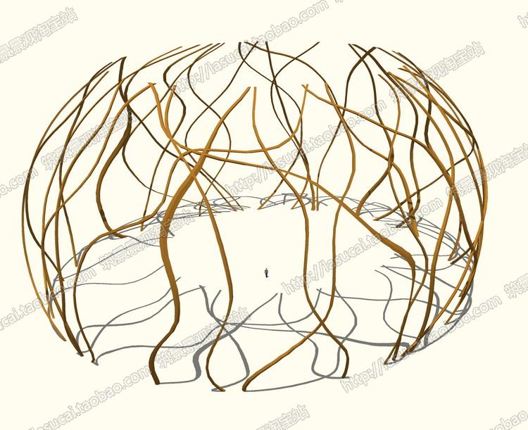 SU组件Sketchup草图大师景观模型欧式中式现代异型人物雕塑...-3