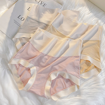 Japanese high-waist underwear womens plus-size belly-receiving buttock-lifting pure cotton antibacterial crotch seamless solid-color modal briefs