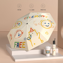 Japan GP automatic sunny umbrella womens summer sunshade sunscreen plus black glue dual-use folding portable sun umbrella