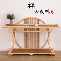 New Chinese xuan guan tai bamboo and rattan sideboard table modern minimalist counter xuan guan ju wall strip altar bian ji came upon a little three-