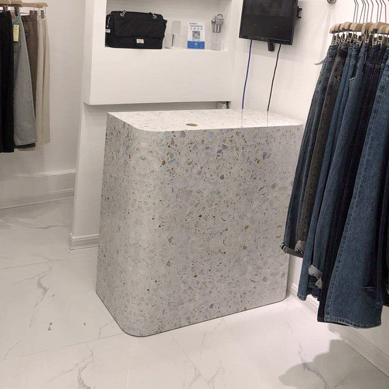 Terrazzo bar cashier atmospheric retro counter clothing shop beauty salon small European simple modern