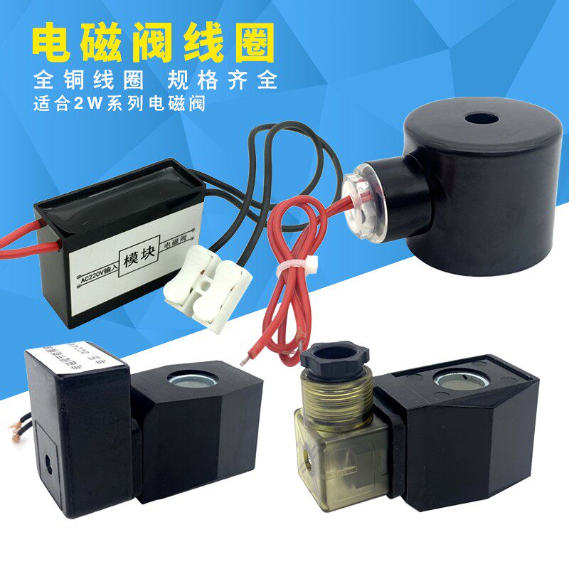 Solenoid valve all copper coil energy-saving waterproof water valve 2 minutes 4 minutes 6 minutes 1 inch 2 inch 220V module 24V switch valve gas