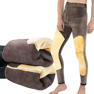 冬季新款棉裤男加绒加厚保暖裤打底高腰护腰