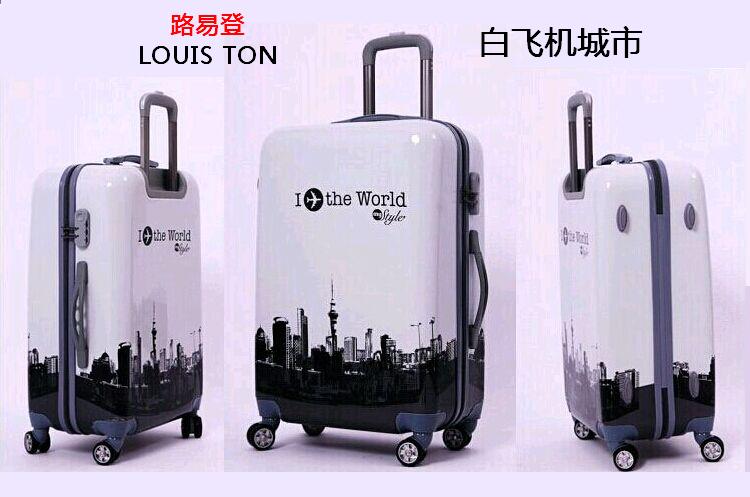 Vali hoạt hình graffiti bánh xe phổ quát 24 phiên bản Hàn Quốc của các sinh viên đại học nhỏ dễ thương 20 inch nam và nữ xe đẩy vali vali kéo trẻ em