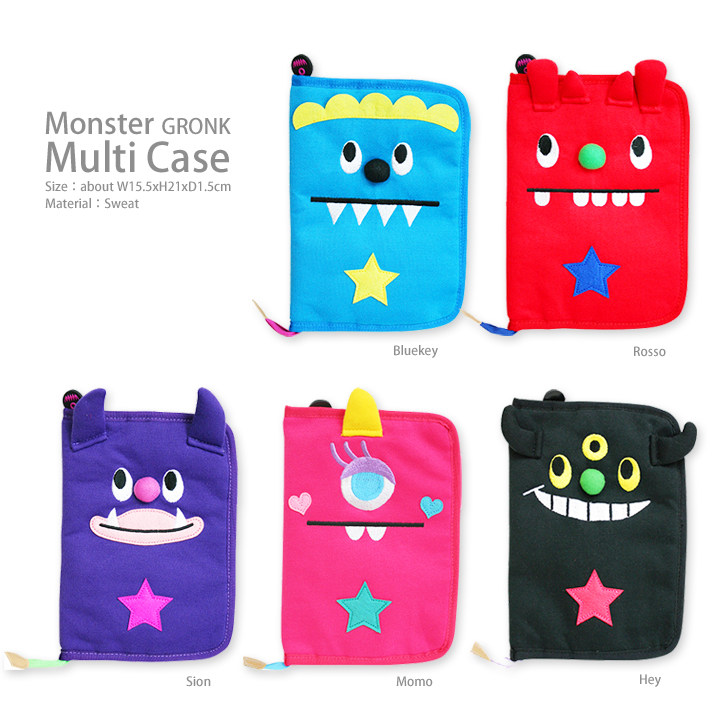Japan's MONSTER demon bill folder finishing bag passport bag storage bag document bag mother and child hand account bag