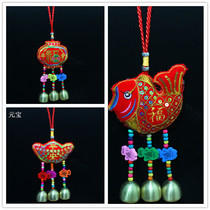 New sequins aromatherapy wind chimes Feng shui copper bell clang pendant Dragon Boat Festival sachet wind chimes craft jewelry gifts