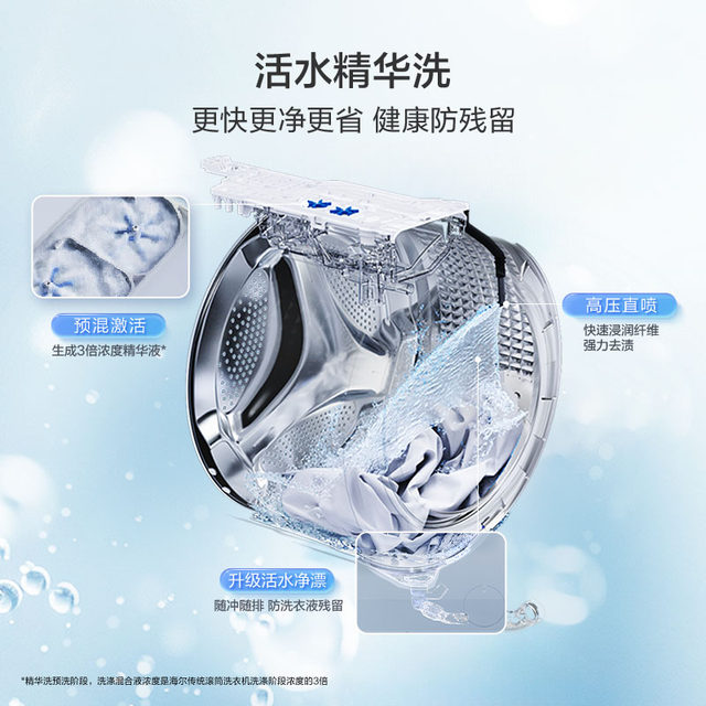 Haier XQG120-BLEU582HU1 Yunxi 4.0 drum washing machine direct drive large capacity 12KG