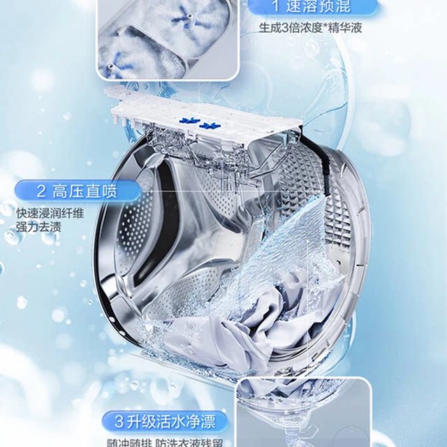 [Yunxi 4.0Pro] Haier Xqg100-Bleu75Tu1+Ga100-Stf75Tu1 Washing Machine and Dryer