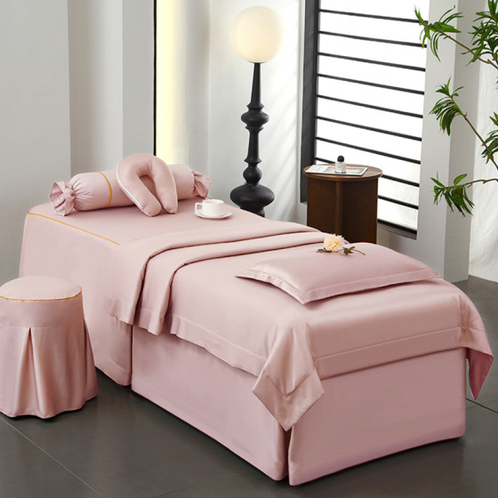 New four-piece set of beauty bedspreads, special massage sheets for summer beauty salons, light luxury and high-end, suitable for all seasons