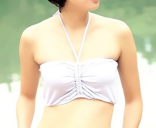 2018 mới mùa xuân và mùa thu hoang dã treo cổ bọc ngực xếp li dây đeo với ngực pad ống dây đeo đầu sexy có thể được tùy chỉnh kích thước lớn mẫu áo sơ mi nữ đẹp 2020