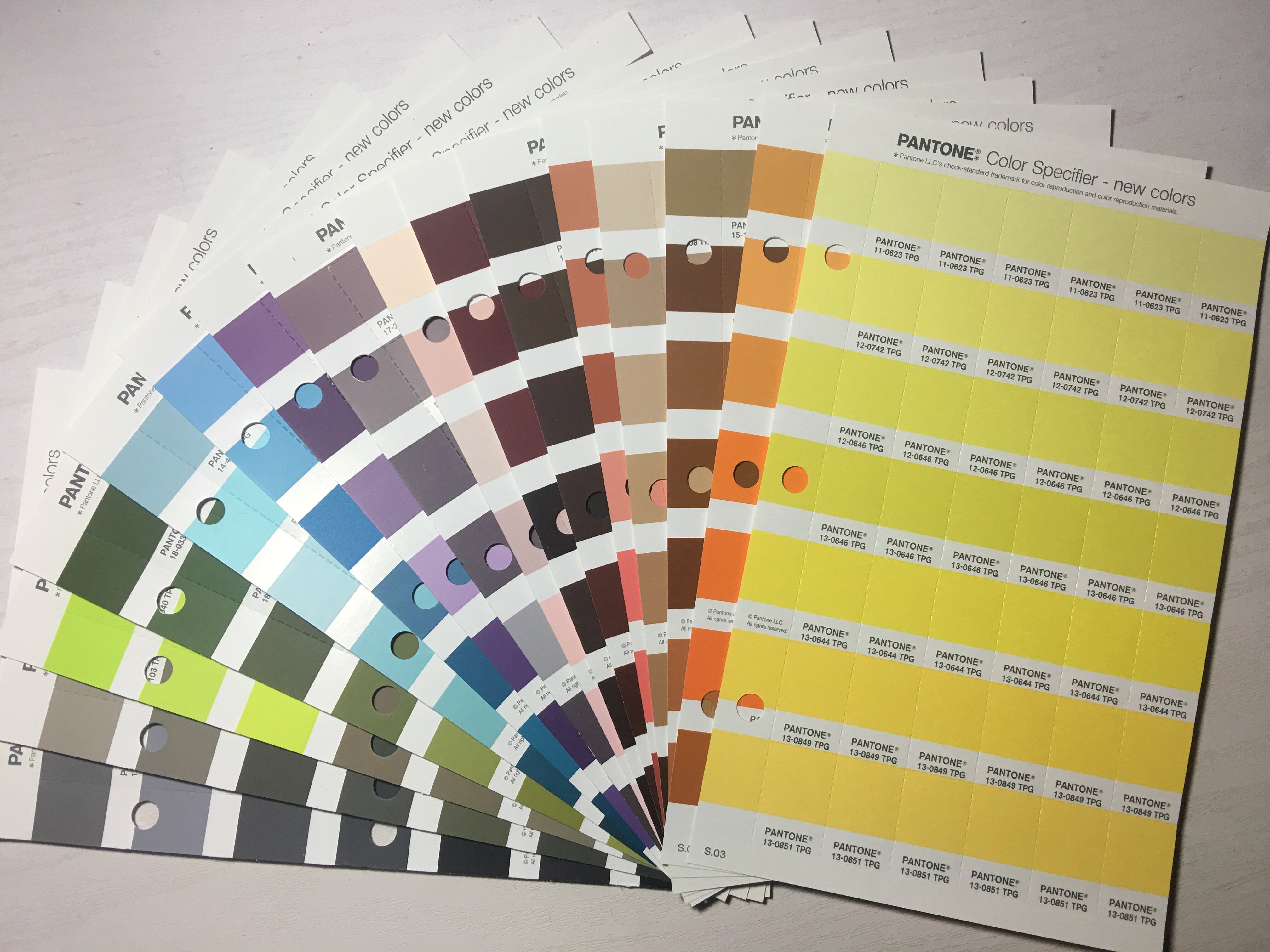 PANTONE colour card authentic American original-coloured tone-card textile series TPG single page (tear-off ticket)