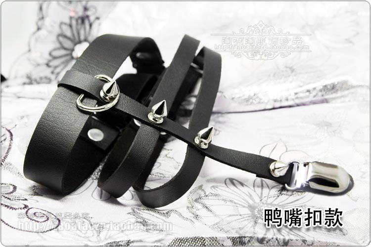 Châu âu và Hoa Kỳ PUNK gió tối đen rock Harajuku punk đinh tán da vòng đùi garter loạt các