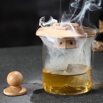 Creative Cocktails Smoked Wood Cover Hexagon Smoked Lid Bar Tune Wine Increased Chants Wood Lid Wood Wood Smoked Smoker