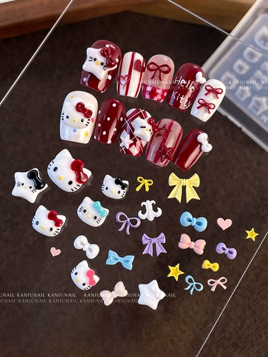 Трехмерная силиконовая форма для ногтей, милое мультяшное украшение для ногтей, 3D