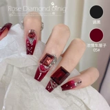 Бриллиантовый декор для маникюра с розой в составе для ногтей, ювелирное украшение, аксессуар