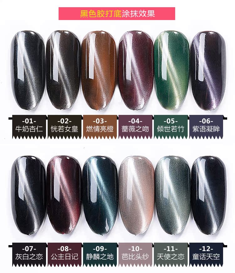 Cat Eye Nail Ba Lan Gradient 3D Glass Star Cat Eye Jade Cat Eye Gel Magnet Barbie Quang trị liệu Nail Ba Lan - Sơn móng tay / Móng tay và móng chân sơn móng tay màu nude