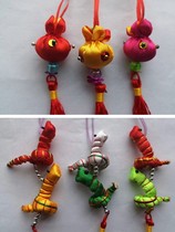 Qingyang sachet embroidery handmade silk cloth art pomegranate snake string small pendant