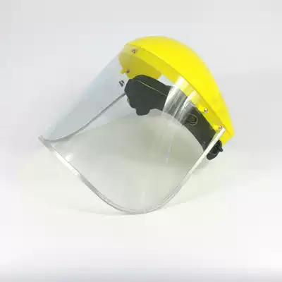 Ele brand protective mask anti-splash PVC material transparent 304 yellow top head safety mask