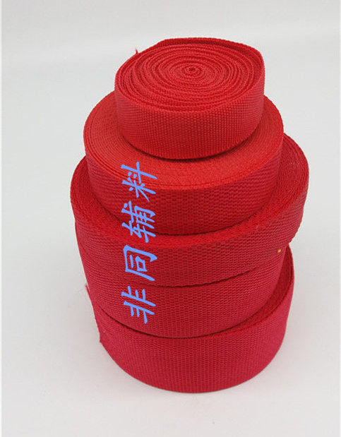 2-5CM wide PP belt, polypropylene belt, backpack belt, binding belt, red nylon webbing, packing belt