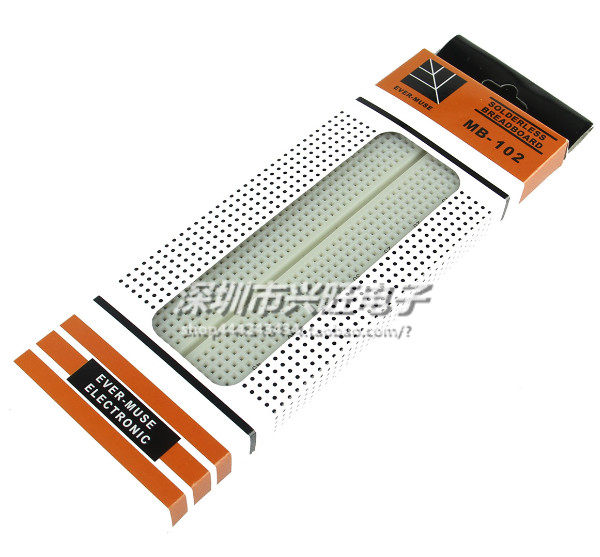 MB-102 High-quality breadboard, circuit board, experiment board, universal board, 830 holes, 165×55×10mm