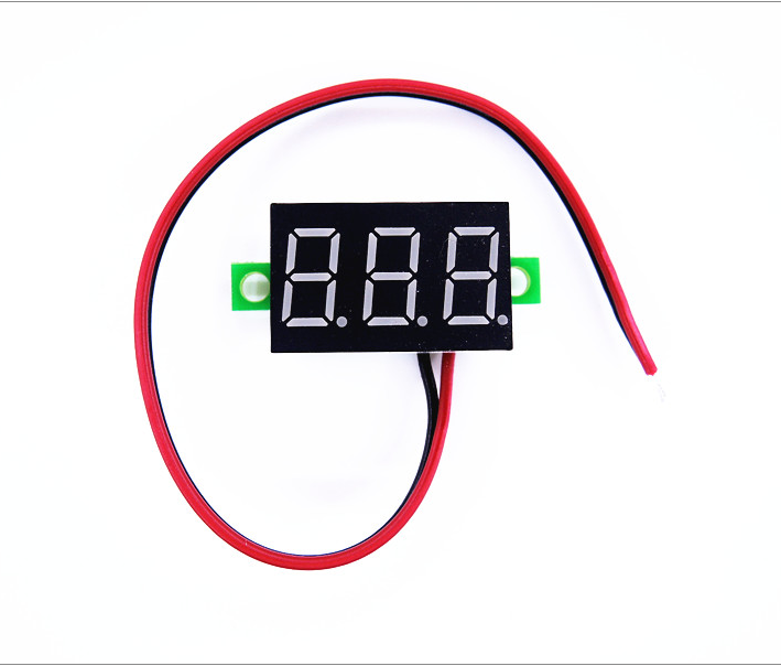两线电压表 0.36寸数码管2.7V-30V 直流电压表 摩托车数字显表