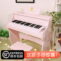  Childrens wooden small piano baby 37-key toy musical instrument home 2 early education enlightenment birthday gift 8 years old can play