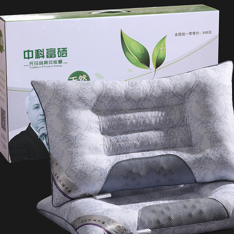 Hoa đỏ micro s cột sống cổ tử cung gối y học Trung Quốc gối năng lượng selen gối chống trào ngược monmon