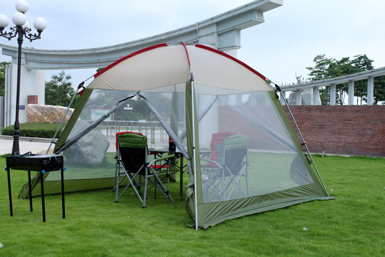 Ultralight siêu lớn ngoài trời pergola Lều lều câu cá mái hiên mưa cắm trại gazebo chống muỗi - Lều / mái hiên / phụ kiện lều lều cắm trại tự bung
