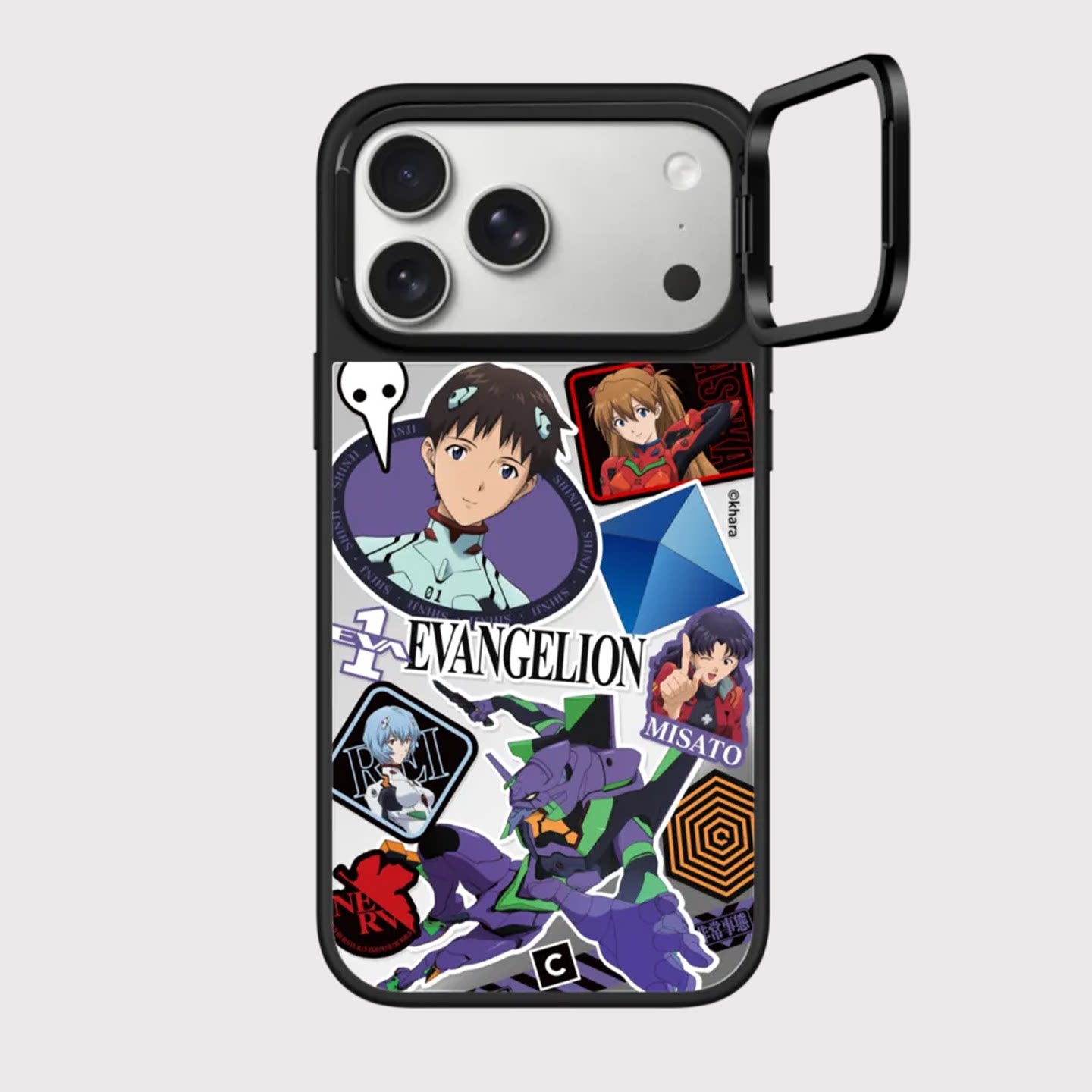 Evangelion Purple Green Shinji Asuka Unit-01 MagSafe Kickstand iPhone Case