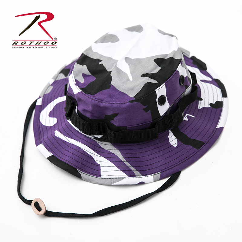 ROTHCO new American special forces camouflage military fan Benny hat men and women fashion round edge trend purple, white, red and blue