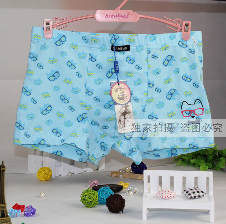 Bốn bài thơ Puli thơ thanh niên học sinh kéo dài cotton boyshort 7735 vừa trai lớn bé trai cotton quần short đồ lót nam giới cao cấp