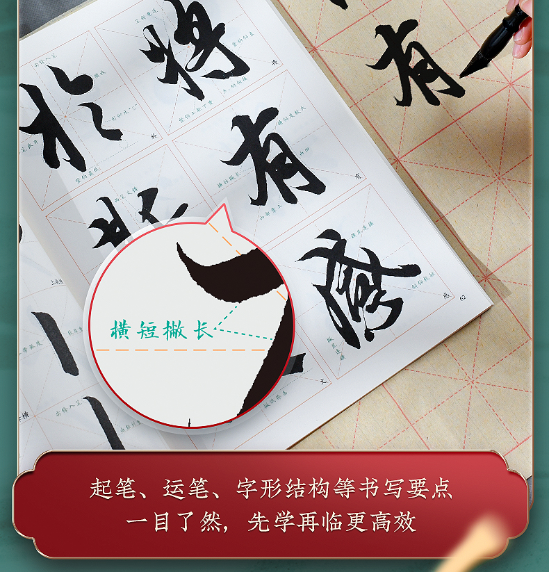 王羲之兰亭序 技法视频版 原帖全文+全文米字格放大本 简体旁注附全视频教程讲解 行书书法毛笔练字帖 传世碑帖高清原色本华夏万卷