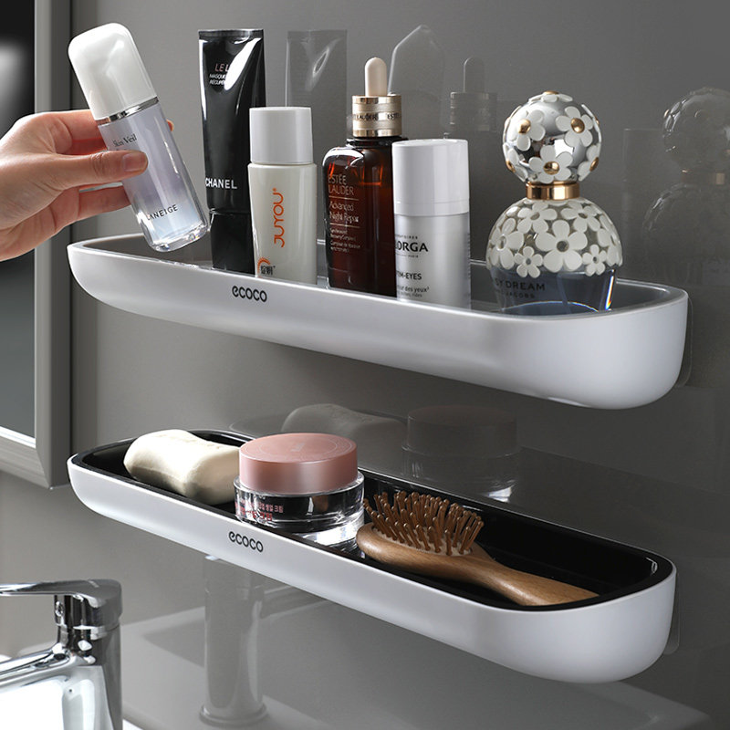 Bathroom shelf toilet toilet washstand wall towel storage hanger free punch wall hanging toilet