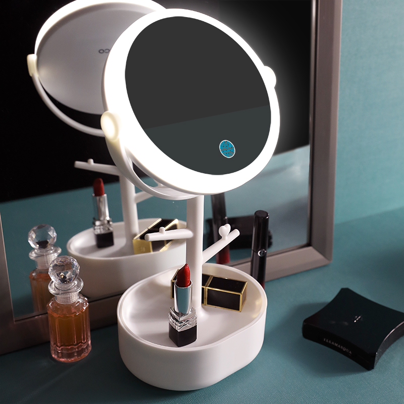 LED makeup mirror with lamp dresser mirror net red beauty mirror student dormitory desktop desktop girls fill mirror