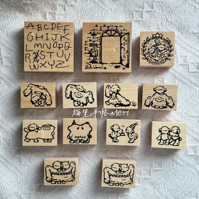 [in Stock] Japan Pepin New Cute Wooden Stamps Itoya Stamp Exhibition Journaling Supplies