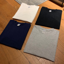 cuibuju 20ss basic Korean long-sleeved t-shirt pure cotton loose round neck black and white solid color mens base shirt