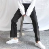 MALE SHOP mùa thu đông Hàn Quốc phiên bản 17 mới màu đen thuần mỏng lỏng lẻo quần âu nam phù hợp với quần ống thẳng bộ suit nam Suit phù hợp