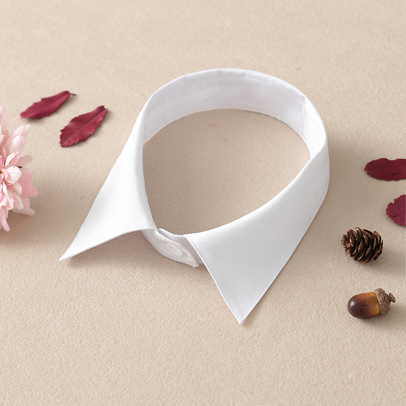 Sweatshirt Detachable Versatile Shirt Collar Single Collar Korean Style Decorative Collar Fake Collar Spring and Autumn Women's Single Front Button Fake Collar