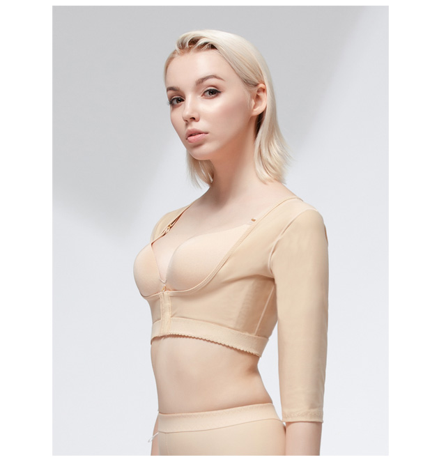 Hút mỡ sau phẫu thuật sửa chữa corset cánh tay mỏng bộ sưu tập cánh tay phó sữa hàng đầu corset ngực hỗ trợ đàn hồi áo body mỏng nhẹ