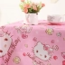 Phim hoạt hình trẻ em bàn vải vải dễ thương màu hồng Hello Kitty mẫu giáo vải khăn trải bàn không thấm nước bàn cà phê vải Khăn trải bàn