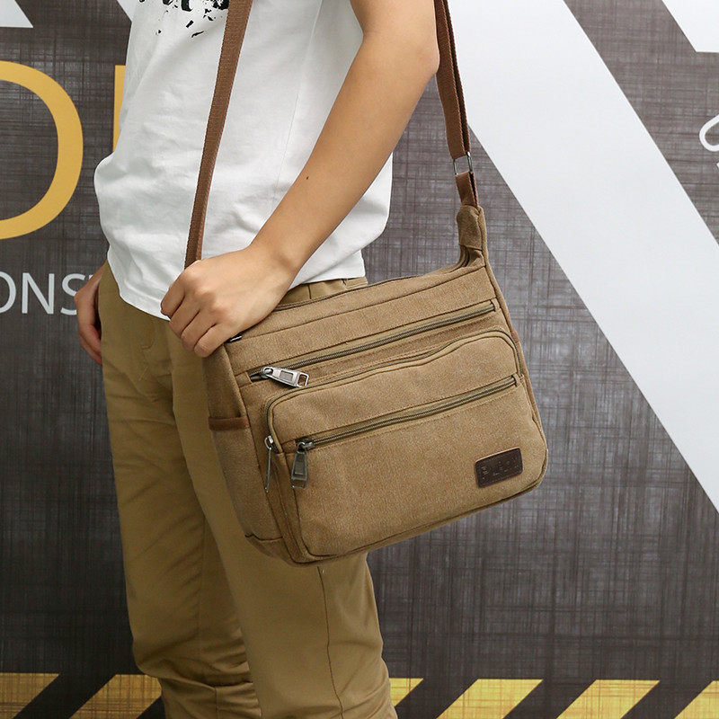 New shoulder bag men's outdoor travel oblique large bag canvas sports bag men's casual Messenger bag business men's bag large