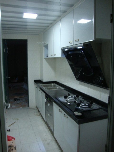 Stone cabinet crystal steel door panel pure black table = 850 yuan per meter