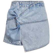 ochirly pure cotton denim culottes shorts womens bow chic personality 2024 spring and summer new product