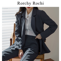 Day Ensemble Black Small Suit Woman 2022 Spring Autumn New Temperament Suit College Student Career Interview Positive Dress Jacket