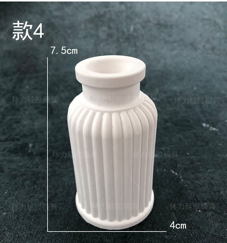 Bình hoa ba chiều silicone khuôn hướng dẫn tự làm hoa bình hoa hương liệu thạch cao khuôn châu Âu trang trí nhà khuôn bánh nhúng