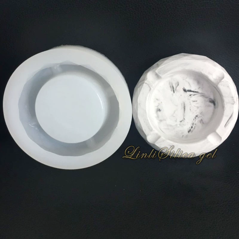 Ashtray khuôn hương liệu thạch cao silicone khuôn thủ công sáng tạo tự làm keo nhựa trang trí gạt tàn nhựa