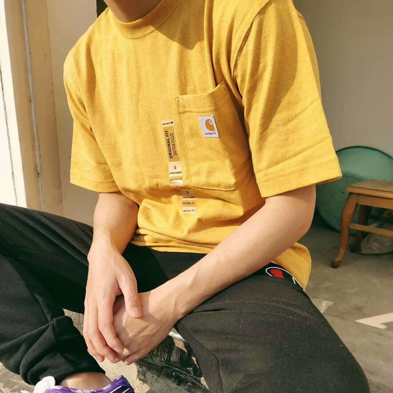 Спортивная майка Carhartt K87 Summer Pocket T -shirt мужская нижняя рубашка свободная рабочая короткие рукава