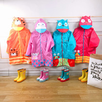 South Korea smally children raincoat infant poncho 3D three-dimensional baby cartoon bag position light waterproof raincoat